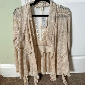 Off white- light brown cute cover up